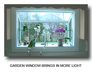 Picture of a garden window, renovated to bring more light