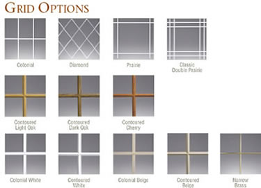 picture showcasing different types of window grids
